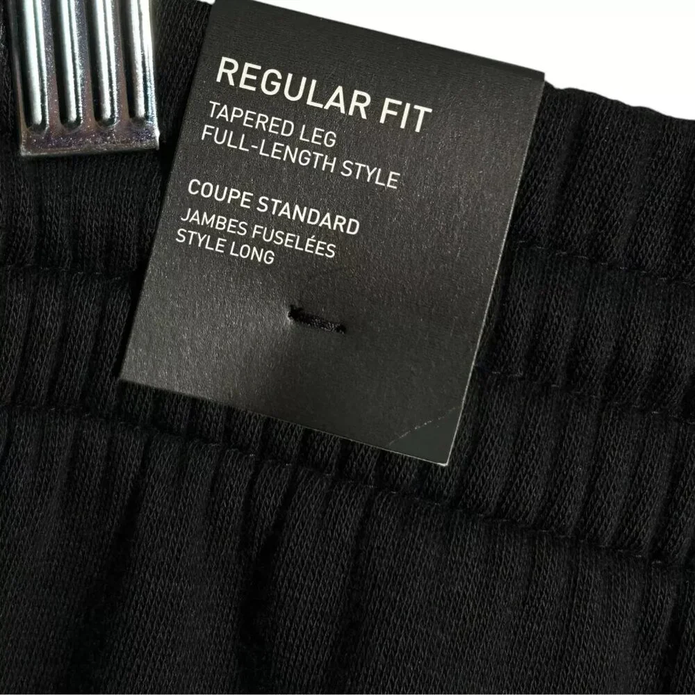 adidas Men's Fleece 3-Stripe Sweatpants 4XL Tall (48x37) Solid Black Tapered Leg